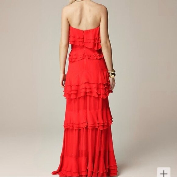J.Crew Women’s Collection tiered ruffle dress in chiffon - Picture 10 of 10